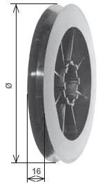 Puleggia perno a filo 10mm