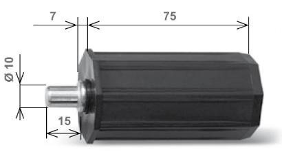 Puleggia perno a filo 10mm