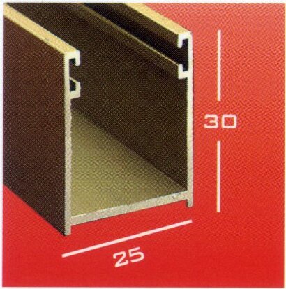 GE30X25 Guida Alluminio 30X25