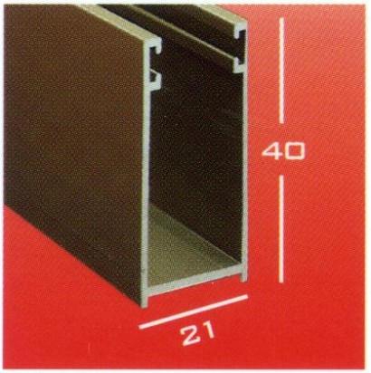 Guida 40x21 Guida Alluminio estruso 40x21