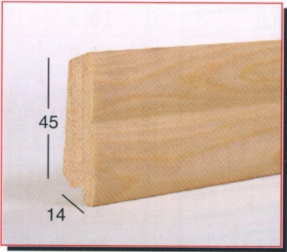 Sezione tapparella in legno